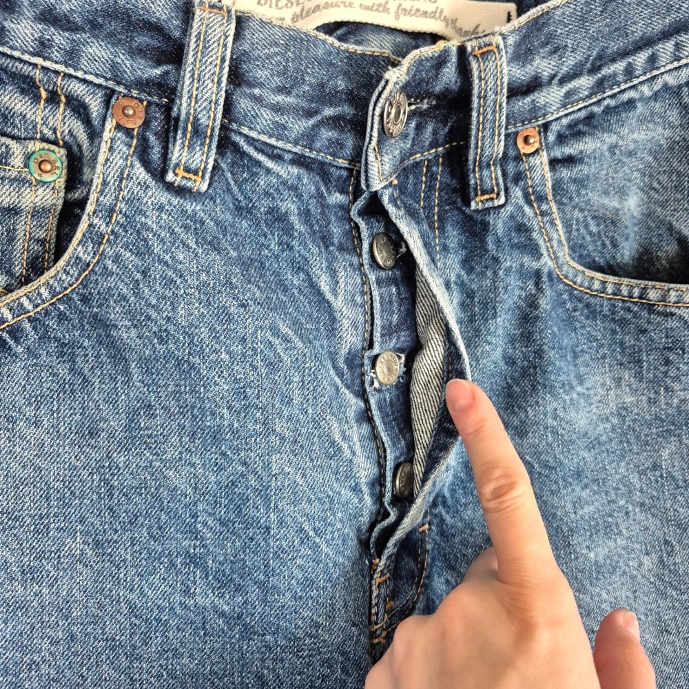 Vintage Diesel Basic Jeans distressed denim button up mens waist 34 - Picture 9 of 15